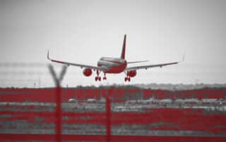 Landendes Flugzeug